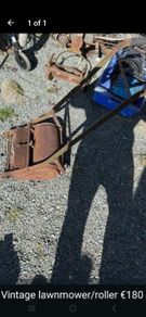 vintage lawnmower /roller