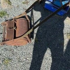 vintage lawnmower /roller
