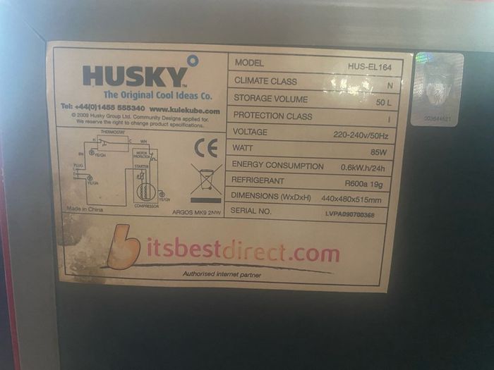 Vintage Husky 50L Liverpool FC Branded Mini Fridge