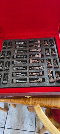 Egyptian Pharaoh Chess Set - Luxurious Chess board mother of pearl inlay Egyptian handmade and Metal Pieces