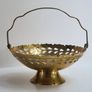 Vintage brass bowl, tray, basket Image 9