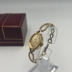 Rotary Ladies Gold Tone Oval Bracelet Mechanical Watch