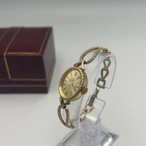 Rotary Ladies Gold Tone Oval Bracelet Mechanical Watch