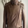 Ladies ASOS Leather Aviator Jacket Size Uk12 Image 2