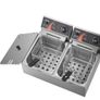 Double Deep Fat Fryer 5000W Commercial Twin Basket Stainless Steel Fryer 12L Image 5