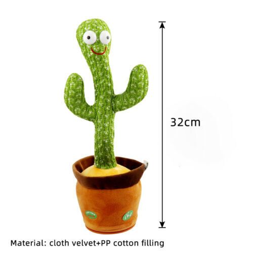 Dancing Cactus Plush Toy Can Singing And Recording To Learn Talking Kids Gift