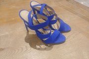 Cobalt blue sandals- suede