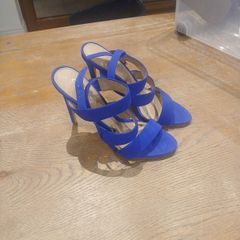 Cobalt blue sandals- suede