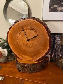 Artisan Handmade Wooden Freestanding Clock - Large 60cm Silent Timepiece