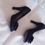 Odeon Black Peep-Toe Shoes - Size 4 Image 8