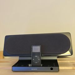 iPod nano apple and Sony speaker