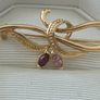 Vintage Gold Tone Ribbon Brooch Image 3