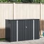 Garden Storage Box Black 214 x 82 x 132 cm Steel Image 2