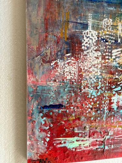 Original Art Original Cityscape in Abstract