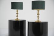 Vintage Pair of Swedish Brass Table Lamps, 1960s.