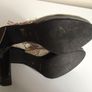 KMB Vienna Ladies Silver irredesant leather peep toe sling back sandals Eu 39 Uk 6 Image 7