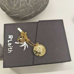 Necklace Coin Timeless Elegance 925 Sterling Silver Pendent Roman Disc
