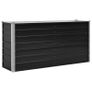 Garden Raised Bed Anthracite 160x40x77 cm Galvanised Steel Image 3