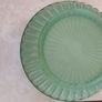 Vintage Green Glass Decorative Bowl Image 3
