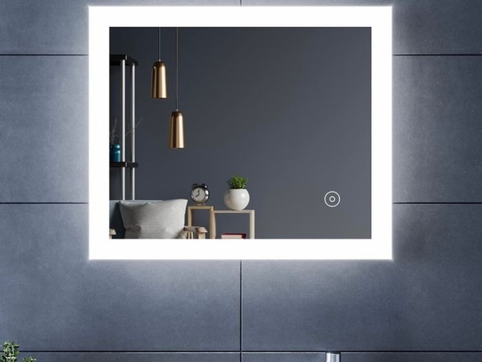 600x500mm Bathroom Mirror With Lights, Horizontal Vertical/Sensor Switch LED Illuminated Bath Vanity Wall-Mounted Mirrors (FREE POSTAGE)
