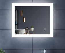 600x500mm Bathroom Mirror With Lights, Horizontal Vertical/Sensor Switch LED Illuminated Bath Vanity Wall-Mounted Mirrors (FREE POSTAGE)