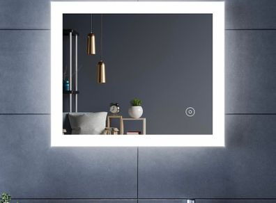 600x500mm Bathroom Mirror With Lights, Horizontal Vertical/Sensor Switch LED Illuminated Bath Vanity Wall-Mounted Mirrors (FREE POSTAGE)