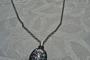 Mid 19th Century Mother Of Pearl Jet Mourning Pendant (Double Sided Engraving)