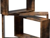 _Set of 3 Wall Shelves, Cube Shelves, Length 40/35/30 cm, for Living Room, Bedroom, Study Room, Vintage Brown