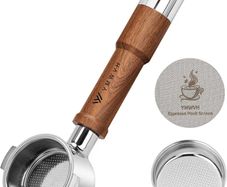 51mm Bottomless Portafilter for Delonghi Stilosa ECP3420/BCO430/EC260/155  YMWVH Espresso Portafilter 51mm 2 Ears with Puck Screen, Stainless Steel Basket, Rosewood Handle