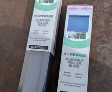 Homebase Blackout Roller Blinds - Navy - 120cm x 170cm - Brand New