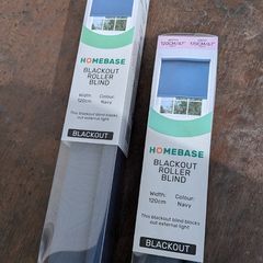 Homebase Blackout Roller Blinds - Navy - 120cm x 170cm - Brand New