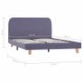 Bed Frame Light Grey Fabric 120x190 cm Image 2