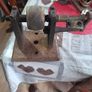 Antique Belt Drive Pulley Maybe Watch Makers Tool or Lathe, The central wooden drum is designed to be driven by a flat leather belt Image 2