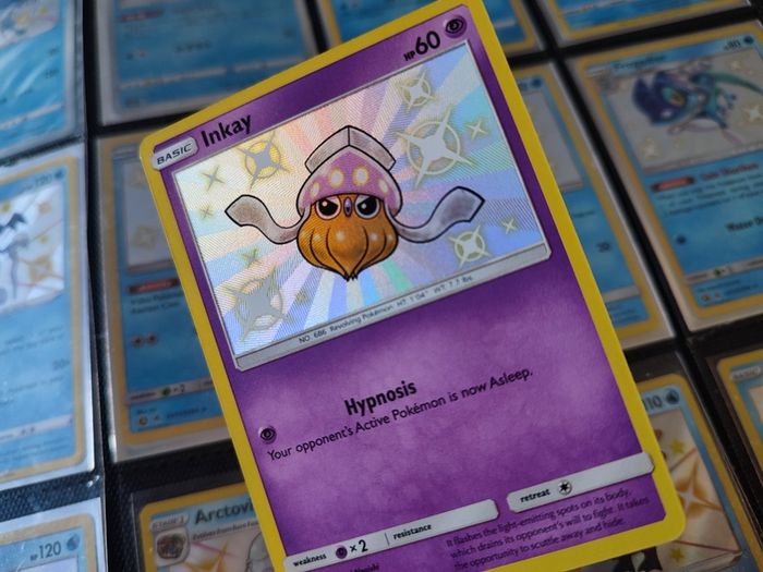 Inkay ! Baby Shiny ! Shiny Rare ! from Hidden Fates Set ! 2019 ! Pokemon Card !