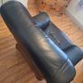 set of 2 solid oak italian leather armchairs Image 4
