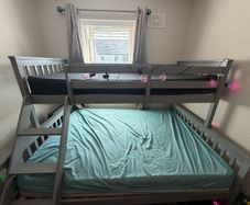 double & single bunk bed