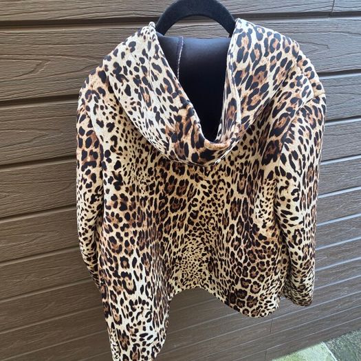 Animal print fleece jacket size 12