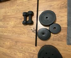 Pump set, Dumbbells & weight plates