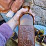 antique wooden car decanter set Image 5