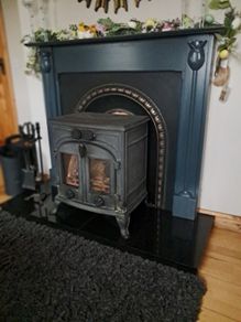 Greenes solid fuel stove and surround