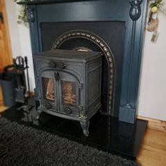 Greenes solid fuel stove and surround