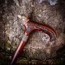 Unique Handmade Walking Stick, Raven with Celtic Knot Handle, Never Used Image 5