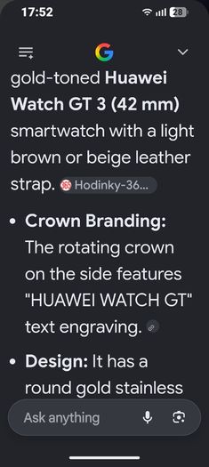 Huawei GT 3 GPS rose gold Smart watch 42mm