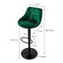 2 x  Bar Stool  velvet high quality  well-upholstered Image 6
