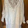 DECK white blouse with scarf and lace detail Image 5