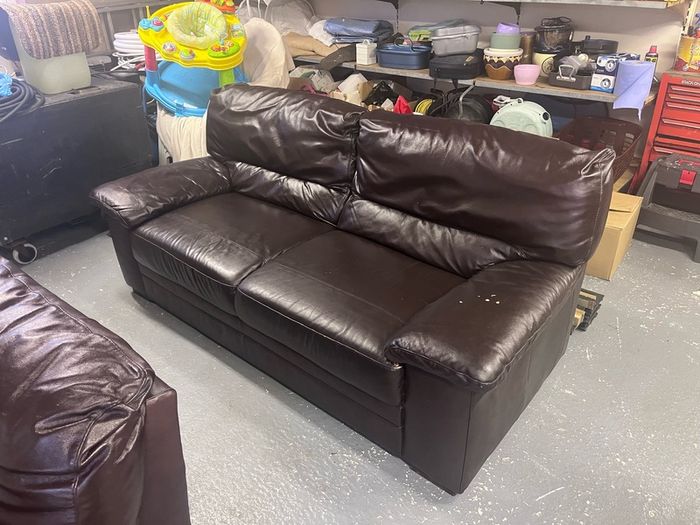 Brown Leather Sofa 3 seater