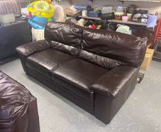 Brown Leather Sofa 3 seater