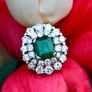 Vintage 1960s Emerald & Diamond Cluster Ring - 18ct Image 6