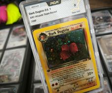 Dark Dugtrio ! FIRST EDITION ! PCA 9 ! Near Mint ! from team Rocket Set ! 2000 ! Pokemon Card !
