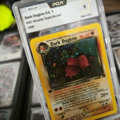Dark Dugtrio ! FIRST EDITION ! PCA 9 ! Near Mint ! from team Rocket Set ! 2000 ! Pokemon Card !
